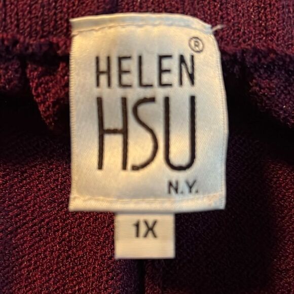 Vintage Helen Hsu Purple Knit Pants Size 1X - Picture 6 of 8